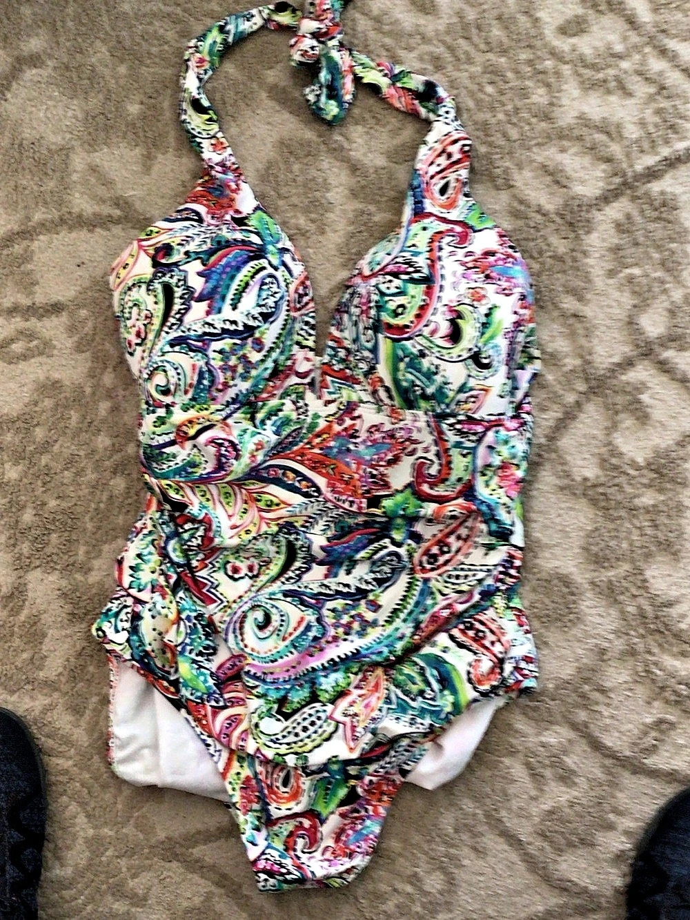 Paisley Halter One-Piece Swimsuit